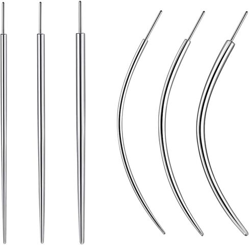 G23 Titanium Threadless Piercing Taper 16G/18G/20G Flat Back Earring Applicator Tool Insertion Pin for Push In Nose Lip Ear Tragus Helix Body Piercing Jewelry Stretcher Assistant Tool in Saudi Arabia