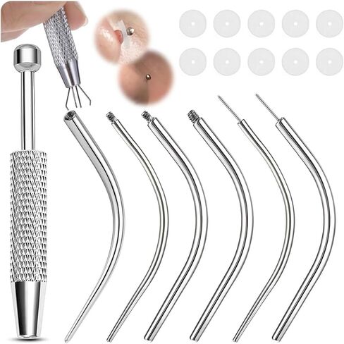 14G 16G 18G Piercing Tapers Ball Grabber Tool Piercing Kits Stainless Steel Insertion Pin Assistant Set Changing Jewelry for Ear/Nose/Navel/Nipple/Lip/Eyebrow/Tongue in Kuwait