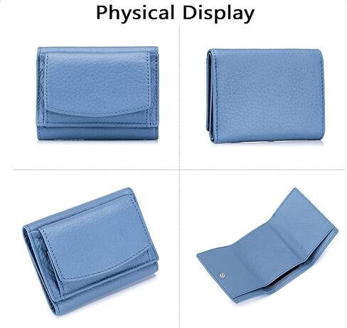 2023 New Unisex Anti-Credit Card Fraud Folding Mini Wallet, Genuine Leather RFID Blocking Card Holder Organizer Pocket Mini Wallet (Color : Wine Red) in Kuwait