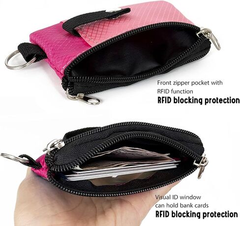 Leyeve Lanyard Slim Wallet for women men, RFID Blocking Wristlet Wallet with ID Window, Keychain Pouch with Card Holder for Cash, Travel, Cruise-KB0012 in Saudi Arabia