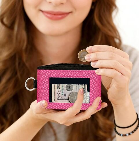 Leyeve Lanyard Slim Wallet for women men, RFID Blocking Wristlet Wallet with ID Window, Keychain Pouch with Card Holder for Cash, Travel, Cruise-KB0012 in Saudi Arabia