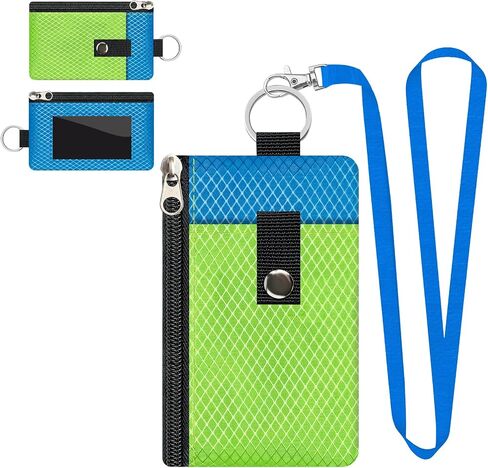 Leyeve Lanyard Slim Wallet for women men, RFID Blocking Wristlet Wallet with ID Window, Keychain Pouch with Card Holder for Cash, Travel, Cruise-KB0012 in Saudi Arabia