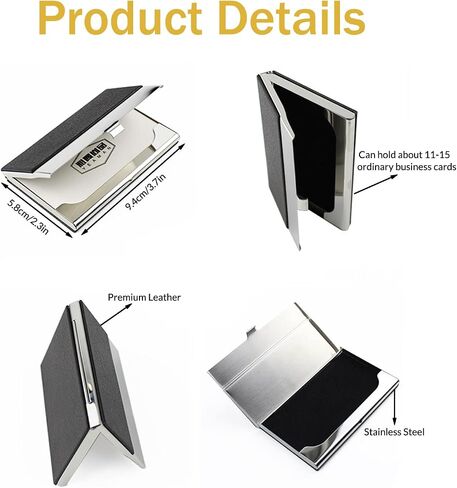 EAQ Custom Business Card Holder Personalized Leather Business Card Holder for Men&Women Custom Logo/Name Business Card Holder Gift in Saudi Arabia