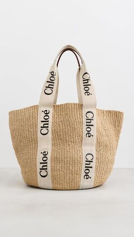 Women's Pre-Loved Chloe Tote Bag, Straw in Saudi Arabia