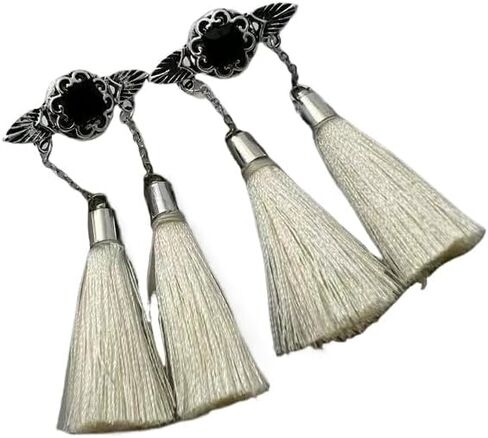 New Chinese black fringed earrings design sense retro earrings cheongsam in Kuwait