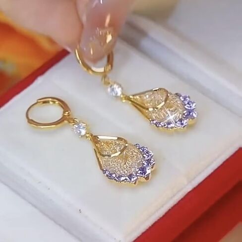 الذهب تخريمية أقراط على شكل دمعة 14k مطلية بالذهب أقراط صغيرة أقراط صغيرة على شكل دمعة أقراط بسيطة خفيفة الوزن هدية للسيدات in Kuwait