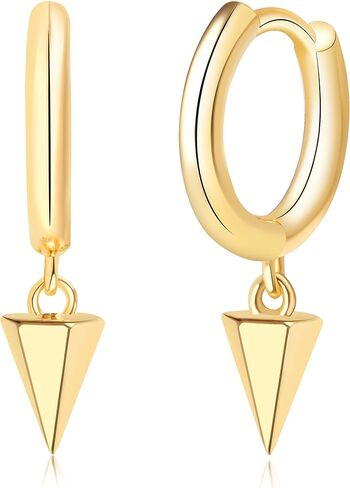 Tiny Gold Hoops Earrings 14K Gold Plated Small Hoop Earrings Dainty Minimalist Geometric Huggie Earrings Boho Beach Simple Jewelry Gift for Her in Saudi Arabia