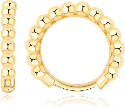 Tiny Gold Hoops Earrings 14K Gold Plated Small Hoop Earrings Dainty Minimalist Geometric Huggie Earrings Boho Beach Simple Jewelry Gift for Her in Saudi Arabia