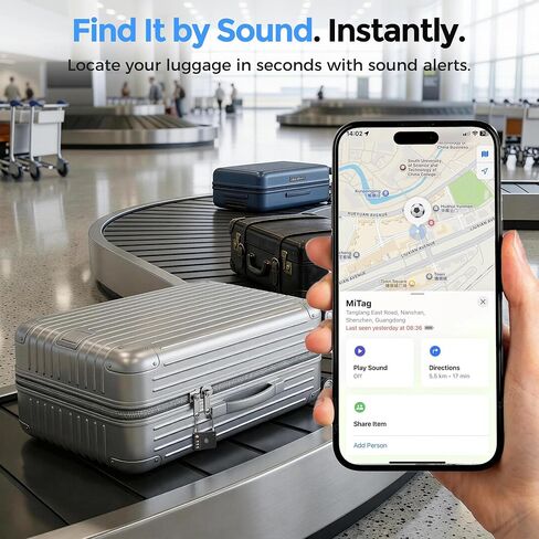 MiLi Smart TSA Luggage Lock with Bluetooth Tracker, Works with Apple Find My & Google Find Hub, Anti-Lost Travel Lock for Suitcase & Bags, Replaceable Battery, Durable All-Metal Design in Saudi Arabia