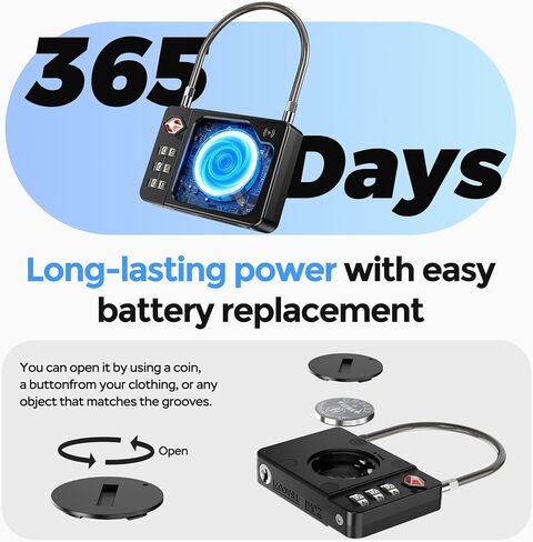 MiLi Smart TSA Luggage Lock with Bluetooth Tracker, Works with Apple Find My & Google Find Hub, Anti-Lost Travel Lock for Suitcase & Bags, Replaceable Battery, Durable All-Metal Design in Saudi Arabia