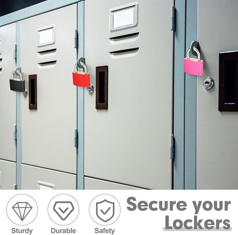 8Pcs 22mm Mini Suitcase Locks, Multicolor Metal Padlock with Key, Plastic-Covered Luggage Locks for Suitcase, Boxes, Backpack, Locker, Laptop Bag in Kuwait