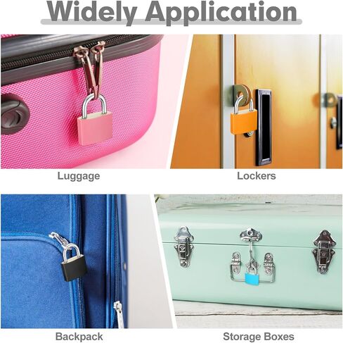 8Pcs 22mm Mini Suitcase Locks, Multicolor Metal Padlock with Key, Plastic-Covered Luggage Locks for Suitcase, Boxes, Backpack, Locker, Laptop Bag in Kuwait