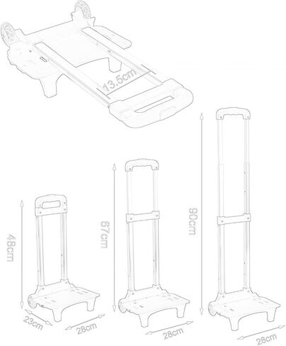 Backpack Hand Truck Backpack Trolley,Portable, Foldable Telescopic Rod,Pink, in Kuwait