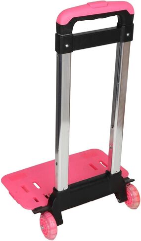 Backpack Hand Truck Backpack Trolley,Portable, Foldable Telescopic Rod,Pink, in Kuwait