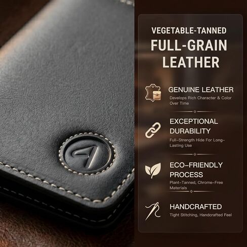 ALLIVE Passport Holder for Travel, Genuine Leather Passport Holder with AirTag Slot, Magnetic Closure, RFID Blocking Passport Cover Travel Wallet for Women Men in Saudi Arabia