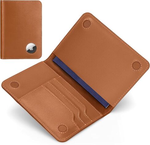 ALLIVE Passport Holder for Travel, Genuine Leather Passport Holder with AirTag Slot, Magnetic Closure, RFID Blocking Passport Cover Travel Wallet for Women Men in Saudi Arabia