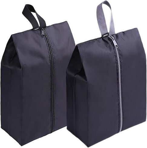 YAMIU Travel Shoe Bags Set of 4 Waterproof Nylon with Zipper for Men & Women, Black in Saudi Arabia