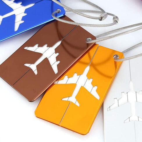 7pcs Set Aluminium Alloy Travel Luggage Bag Identifier Travel Labels Accessories to Quickly Spot Luggage for Suitcases Cover Stainless in Kuwait