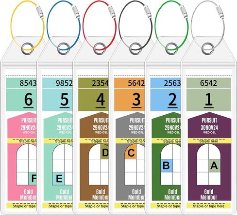 Viking Cruise Luggage Tag Holders, Zip Seal Clear Cruise Luggage Tag Holder with Steel Loops Fits for All Viking Ships & Tags, Cruise Essentials 2026-2027 (6 Pcs Luggage Tag Holders) in Saudi Arabia