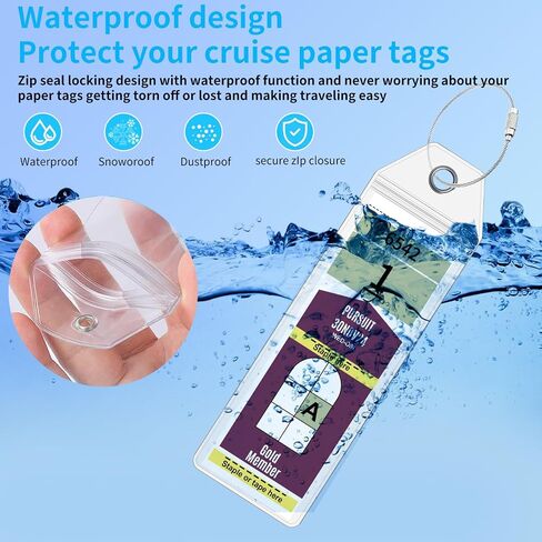 Viking Cruise Luggage Tag Holders, Zip Seal Clear Cruise Luggage Tag Holder with Steel Loops Fits for All Viking Ships & Tags, Cruise Essentials 2026-2027 (6 Pcs Luggage Tag Holders) in Saudi Arabia