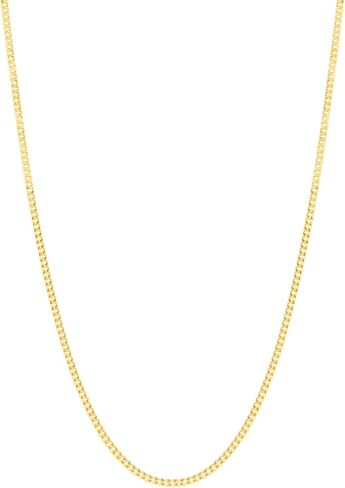 Floreo 10k Yellow Gold 1.4mm Solid Miami Cuban Gourmette Chain Necklace in Saudi Arabia