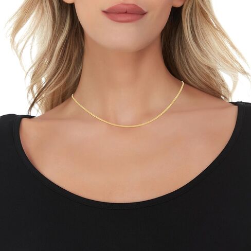 Floreo 10k Yellow Gold 1.4mm Solid Miami Cuban Gourmette Chain Necklace in Saudi Arabia