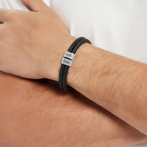 Personalized Fathers Gift Custom Dad Bracelet with Names for Men Fathers Bracelet Best Dad Ever Gifts from Daughter Son Wife in Saudi Arabia