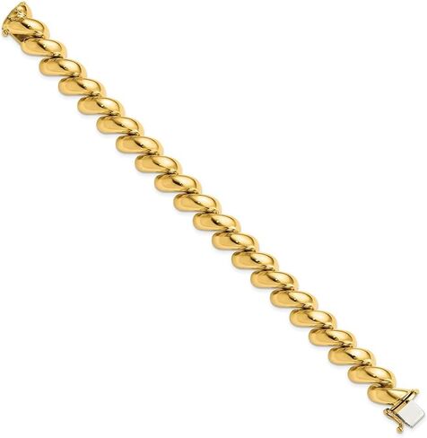 14K Yellow Gold 12mm San Marco Bracelet 7" to 8" in Kuwait