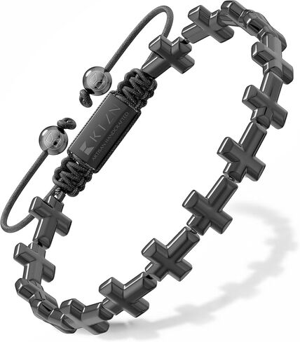 RTZN® Hematite Bracelet for Men – Premium Artisan Handcrafted Authentic Hematite Stone Bracelet – Adjustable 8mm Mens Hematite Bracelet for Strength, Confidence & Focus in Saudi Arabia