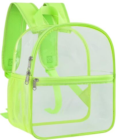Paxiland Clear Backpack Stadium Approved 12×12×6 with Reinforced and Wider Shoulder Straps, Small Clear Bag for Schools, Concerts, Work, Festivals and Sporting Events - Black in Saudi Arabia