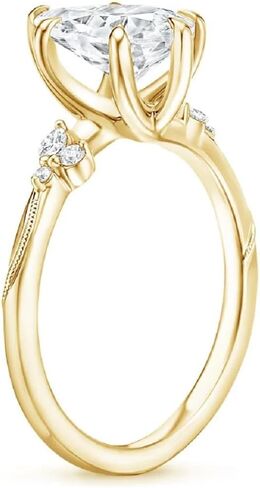 925 الفضة/10K/14K/18K الصلبة الذهب سوليتير ماركيز قص مويسانيتي خاتم الزفاف مجموعة 2CT-4CT هدية خطوبة الزفاف in Kuwait