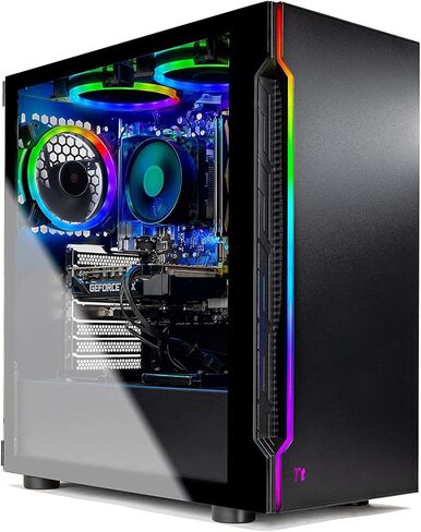Skytech O11 Vision Gaming PC Desktop, Ryzen 7 9800X3D 4.7 GHz (5.2 GHz Turbo Boost), AMD RX 9070 XT 16GB GDDR6, 2TB Gen4 NVMe SSD, 32GB DDR5 RAM 6000 RGB, 850W Gold ATX 3.0 PSU, Wi-Fi, Win 11 in Kuwait