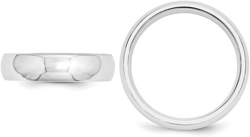 Ladies 10K White Gold 5mm Polished Wedding Band Ring in Saudi Arabia