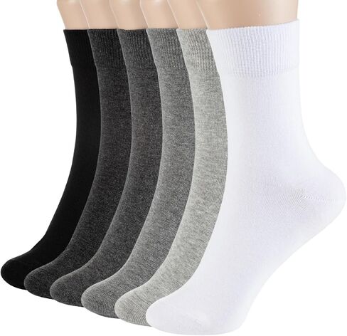 Ndoobiy Womens Socks for Women Crew Ankle Long Cotton 6 Pairs in Saudi Arabia