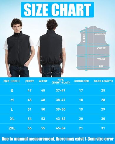21V Cooling Fan Vest for Men and Women, With Max 12000 RPM 2 Fan & Up to 16 Hours Runtime 20000mAh Battery in Kuwait