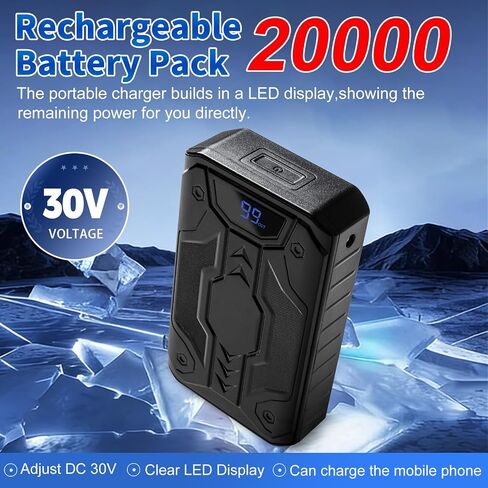 30V Cooling Vest jacket with 2 Fans for Men Women, Air Conditioner Vests, 20000mAh Battery pack, for Outdoor Work in Saudi Arabia