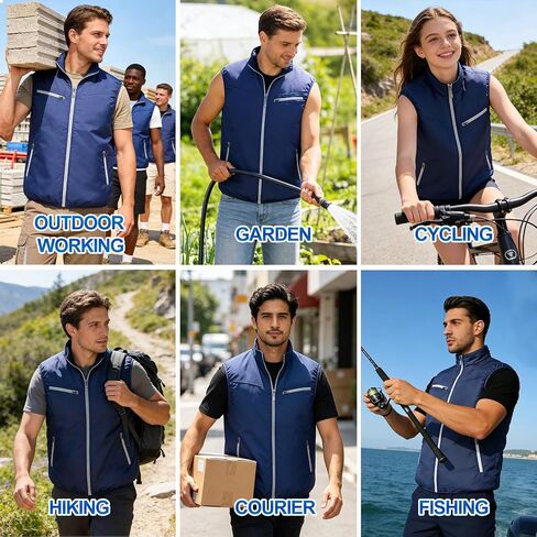 30V Cooling Vest jacket with 2 Fans for Men Women, Air Conditioner Vests, 20000mAh Battery pack, for Outdoor Work in Saudi Arabia