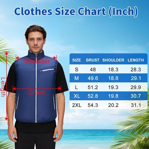 30V Cooling Vest jacket with 2 Fans for Men Women, Air Conditioner Vests, 20000mAh Battery pack, for Outdoor Work in Saudi Arabia
