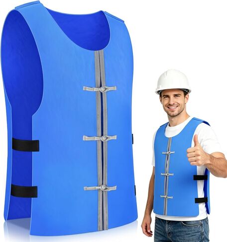 Cooling Vest for Men Women, Adjustable M-3XL Evaporative Cool Vest, Unisex Water Activated PVA Summer Ice Vest in Saudi Arabia