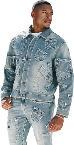 حذاء True Religion للرجال Super T Denim Jkt متعدد Pkt in Kuwait
