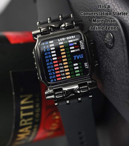 TOMORO Mens Binary Matrix Colorful LED Digital Waterproof Watch Stylish Creative Crab Shaped Wrist Watches for Big Boys in Kuwait