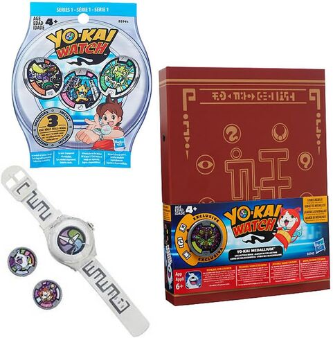 Yo-kai Watch Bundle - Yo-kai Season 1 Watch, Medallium Collection Book, 5 Medals, Instructions in Saudi Arabia