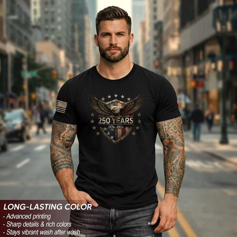 Patriotic Shirts for Men, American 250th Anniversary Shirt, 1776-2026 250th Anniversary Shirt in Saudi Arabia