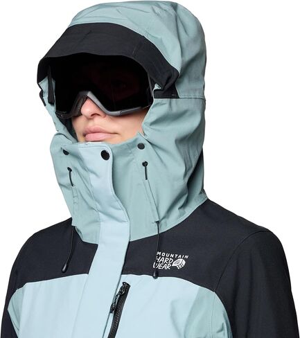 Mountain Hardwear Women's Powder Maven Jacket, Ice Shadow, Blue Sage, Black, M in Kuwait