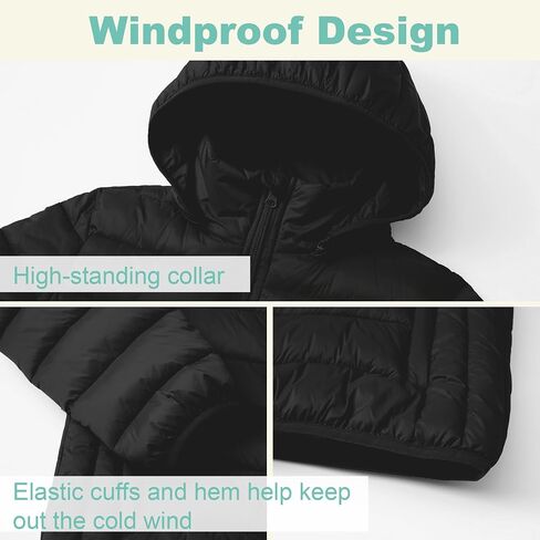 Women's Packable Puffer Jacket Ultra lightweight Puffy Coat Waterproof Ultralight Bubble Outerwear with Hood in Saudi Arabia