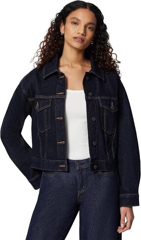 Amazon Essentials Women's Low Stretch Relaxed-Fit Cropped Denim Jacket in Saudi Arabia