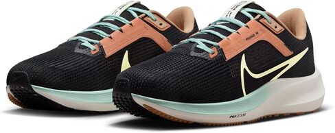 Nike Pegasus 40 Road Running Shoes (FQ6852-081, Black/Sail/Jade Ice/Citron Tint) in Saudi Arabia