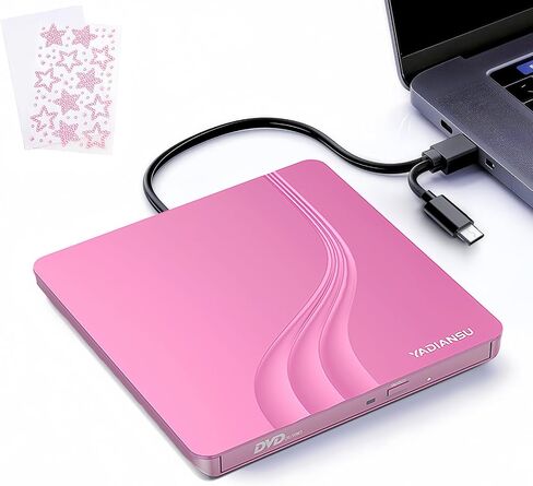 محرك أقراص DVD الخارجي CDD ، 0.5 ″ Ultra Slim USB 3.0 Type-C DVD Player ، CD DVD +/- RW محرك أقراص بصري ، مسجل قارئ قرص DVD محمول DVD CONS in Saudi Arabia