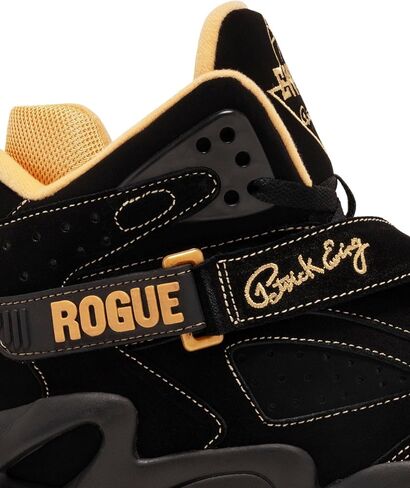 Ewing Patrick Athletics Rogue Sneakers - Men's High-Top, Black Gold Gum, Comfortable Leather Basketball Shoes in Kuwait