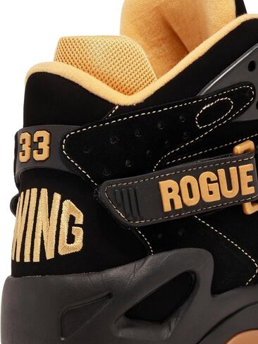 Ewing Patrick Athletics Rogue Sneakers - Men's High-Top, Black Gold Gum, Comfortable Leather Basketball Shoes in Kuwait